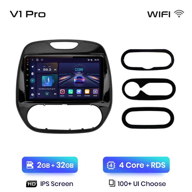 Junsun V1 AI Voice Wireless CarPlay Android Auto Radio For Renault Captur Kaptur 2016-2019 4G Car Multimedia GPS 2din autoradio