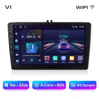 Junsun CarPlay inalámbrico Android Auto Radio para VW Tiguan Touran Caddy Passat Seat 2009 Sistemas inteligentes para coche RDS BT WiFi 2 DIN 