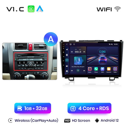 Radio de coche Junsun V1 con CarPlay inalámbrico y Android Auto para Honda CR-V 3 RE CRV 2007-2011, GPS, sistemas inteligentes para coche, autorradio inteligente. 