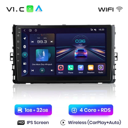 Junsun CarPlay inalámbrico Android Auto Radio para VOLKSWAGEN LAVIDA PLU 2018 Sistemas inteligentes para coche RDS BT WiFi 2 DIN 