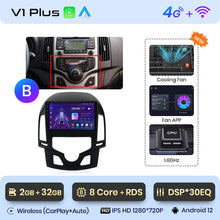 Cargar imagen en el visor de la galería, Junsun V1 AI Voice Wireless CarPlay Android Auto Radio For Hyundai I30 2006-2011 4G Car Multimedia GPS 2din autoradio
