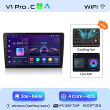 Lade das Bild in den Galerie-Viewer, Junsun Wireless CarPlay Android Autoradio für Volkswagen Caravelle 2015+ Auto Intelligente Systeme RDS BT WiFi 2 Din 
