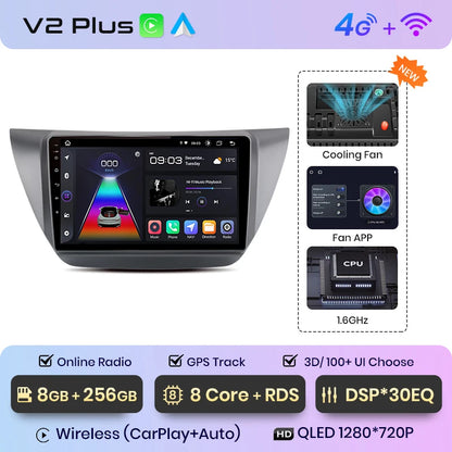 Junsun V1pro AI Voice 2 DIN Android Auto Radio para Mitsubishi Lancer 9 CS 2000-2010 Carplay 4G Car Multimedia GPS 2 DIN Autoradio 