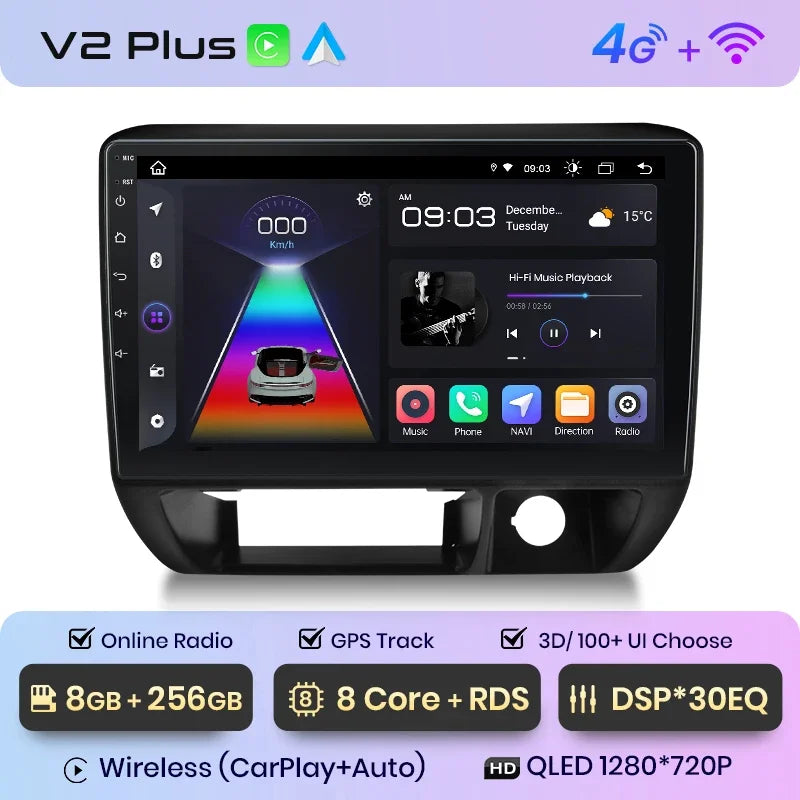 Junsun CarPlay inalámbrico Android Auto Radio para Suzuki Jimny 1998 1999 2000 2001-2004 Sistemas inteligentes para coche RDS BT WiFi 2 DIN 