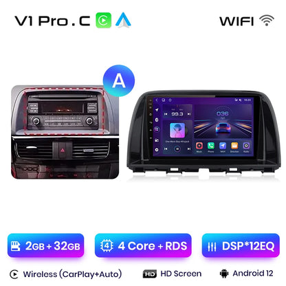 Junsun V1pro AI Voice 2 DIN Android Auto Radio para Mazda CX-5 2012-2015 Carplay 4G Car Multimedia GPS 2 DIN Autoradio 