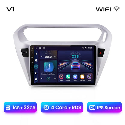 Radio Junsun V1 Plus para Peugeot 301 y Citroën Elysee (2013-2018), inalámbrica, CarPlay, Android Auto, 2 DIN, DVD. 