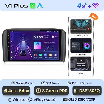 Junsun V1 Pro para Volvo S80 1998-2006 Radio de coche Android Reproductor de vídeo para coche CarPlay Android Auto GPS No 2 din DVD 2 din 
