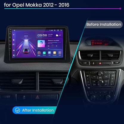 Radio Junsun V1 Plus para Opel Mokka 2012-2016 con CarPlay inalámbrico, Android Auto, sistema inteligente para coche, 2 DIN, DVD. 
