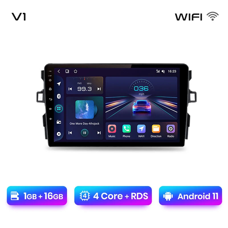 Junsun V1pro AI Voice Android Auto Radio For Toyota Auris E150 2006 -2012 Carplay Car Multimedia GPS 2din autoradio
