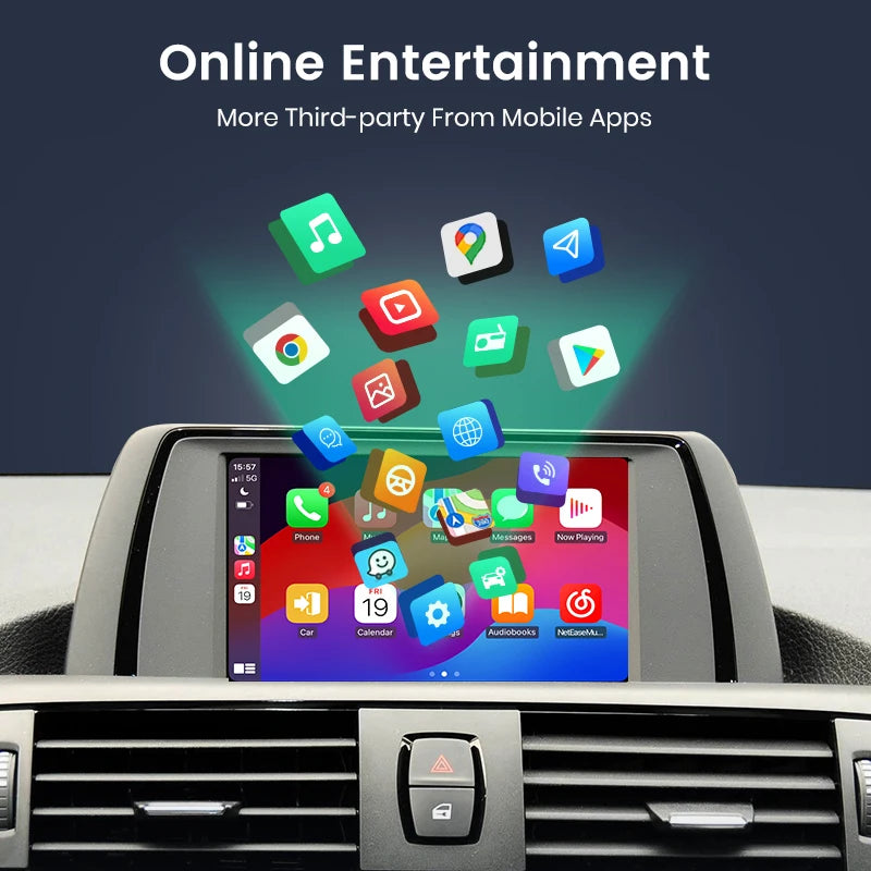 Junsun Wireless CarPlay Android For BMW NBT CIC System 1 2 3 4 5 Series X1 X3 X4 X5 F20 F21 F30 F31 F34 F10 F48 F25 F26 F10 E84