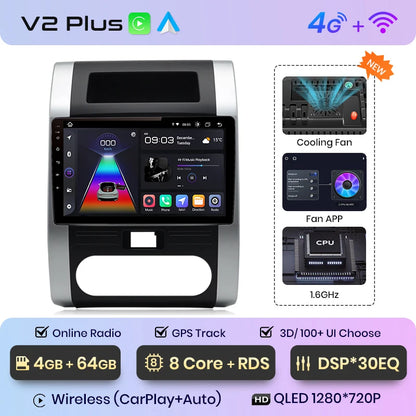 Junsun V1pro AI Voice 2 DIN Android Auto Radio para Nissan x trail t31 2008-2012 Carplay 4G Car Multimedia GPS 2 DIN Autoradio 