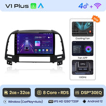 Load image into Gallery viewer, Junsun V1pro AI Voice 2 din Android Auto Radio For Hyundai Santa Fe 2 2006-2012 Carplay 4G Car Multimedia GPS 2din autoradio
