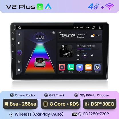 Radio multimedia Junsun con CarPlay inalámbrico y Android Auto para Volkswagen Bora 2005-2006, GPS, sistemas inteligentes, autorradio inteligente. 