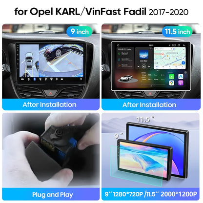 Junsun Wireless CarPlay Car Radio For OPEL Karl VinFast Fadil 2017-2020 Android Multimedia