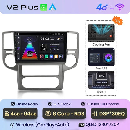 Junsun CarPlay inalámbrico Android Auto Radio para NISSAN X-TRAIL Xtrail 2003 2004-2007 Sistemas inteligentes para coche RDS BT WiFi 2 DIN 