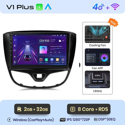 Radio Junsun CarPlay inalámbrica Android Auto para Opel Karl 2017 2018 2019 2020 con sistemas inteligentes RDS BT WiFi 2 DIN 