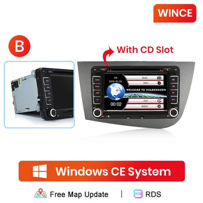 Radio Junsun con Android y voz AI para Seat Leon MK2 (2005, 2006, 2007-2012), Carplay, multimedia, RDS, DSP, GPS, sin autorradio 2DIN. 