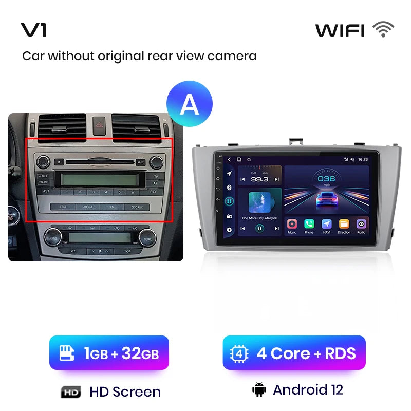 Radio Junsun V1 con CarPlay inalámbrico y Android Auto para Toyota Avensis T27 (2008-2015), GPS, sistemas inteligentes para coche, autorradio inteligente. 