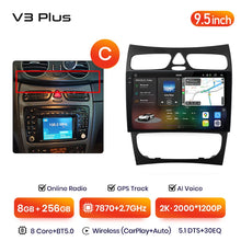 Load image into Gallery viewer, Junsun V3 Plus 2K CarPlay Android Auto Car Intelligent Systems for Mercedes Benz C Class CLK Class W203 W209 S203 A209 2000-2005

