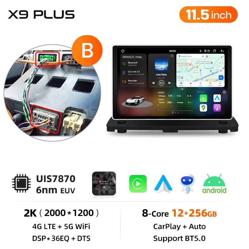 Junsun Wireless CarPlay Car Radio For Volvo XC90 2004-2014 Android Multimedia