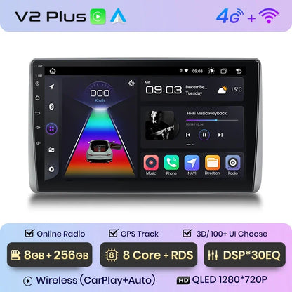 Junsun CarPlay inalámbrico Android Auto Radio para Nissan Sentra Almera 2000 2001-2006 Sistemas inteligentes para coche RDS BT WiFi 2 DIN 