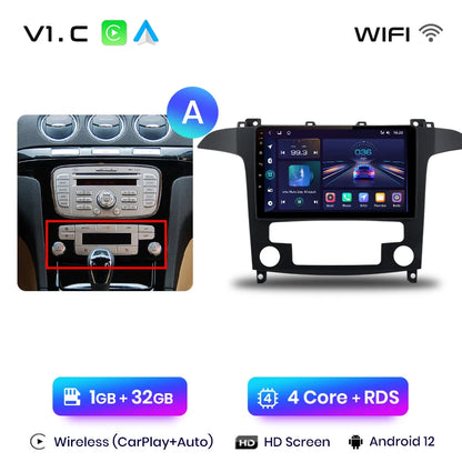 Junsun V1pro AI Stimme 2 din Android Auto Radio Für Ford S-Max S max 2007 - 2015 Carplay 4G Auto Multimedia GPS 2din autoradio 