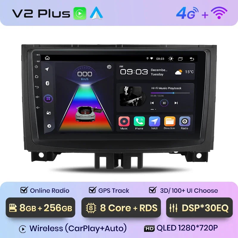 Junsun CarPlay inalámbrico Android Auto Radio para Mercedes-Benz Sprinter VW Crafter 2006 Sistemas inteligentes para coche RDS BT WiFi 2 DIN 