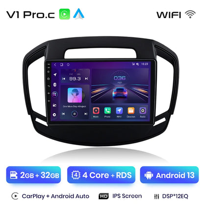 Radio Junsun V1 Plus para Opel Insignia 2013-2017 con CarPlay inalámbrico, Android Auto, sistema inteligente, 2 DIN, DVD. 