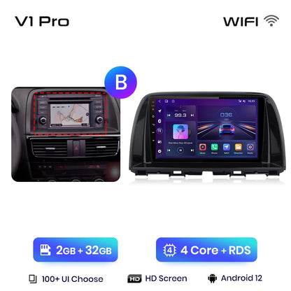 Junsun V1pro AI Voice 2 DIN Android Auto Radio para Mazda CX-5 2012-2015 Carplay 4G Car Multimedia GPS 2 DIN Autoradio 