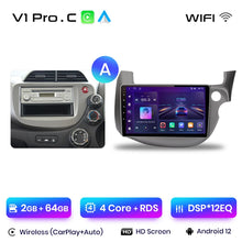 Lade das Bild in den Galerie-Viewer, Junsun V1pro Android 10 AI Stimme 4G Carplay RDS Auto Radio Multimedia GPS Für HONDA FIT JAZZ 2007-2013 2din autoradio bluetooth 
