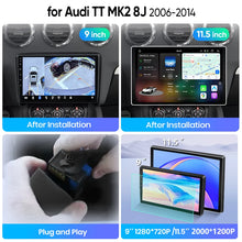 Junsun Wireless CarPlay Car Radio For Audi TT MK2 8J 2006-2014 Android Multimedia