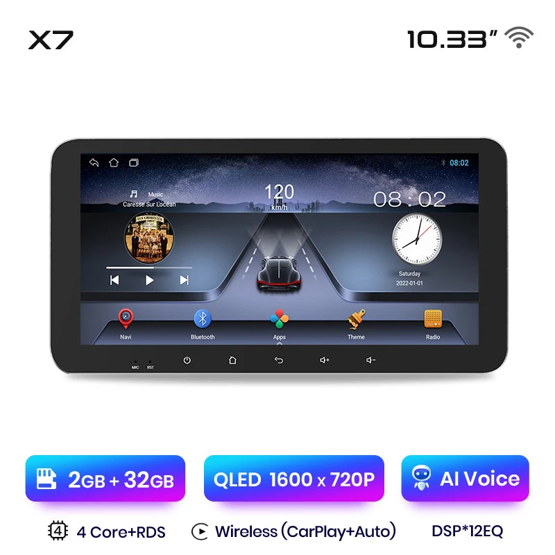 Junsun X7 PRO 11.5“ 2K AI Voice Wireless CarPlay Android Auto Car Radio For Skoda Superb 2 2008-2015 Multimedia autoradio