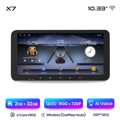 Junsun X7 PRO 11.5“ 2K AI Voice Wireless CarPlay Android Auto Car Radio For Skoda Superb 2 2008-2015 Multimedia autoradio