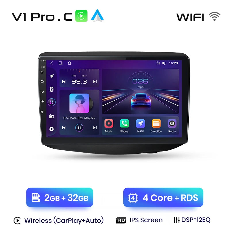 Junsun V1pro Android Auto Radio para Toyota Vitz XP10 Yadditif Platz eco 1999-2005 Carplay 4G coche Multimedia GPS 2din autoradio 
