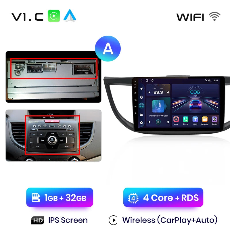 Junsun V1pro AI Voice 2 din Android Auto Radio para Honda CRV CR-V 2012-2016 Carplay coche Multimedia GPS 2din autoradio 