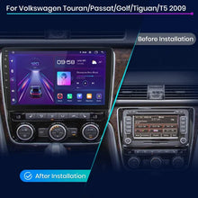 Junsun CarPlay inalámbrico Android Auto Radio para VW Tiguan Touran Caddy Passat Seat 2009 Sistemas inteligentes para coche RDS BT WiFi 2 DIN 