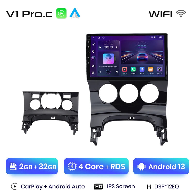 Radio Junsun V1 Plus para Peugeot 3008 2009-2015 con CarPlay inalámbrico, Android Auto, sistema inteligente para coche, 2 DIN, DVD. 