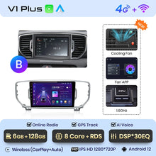 Load image into Gallery viewer, Junsun V1 AI Voice Wireless CarPlay Android Auto Radio For Kia Sportage 4 QL 2016 - 2018 4G Car Multimedia GPS 2din autoradio
