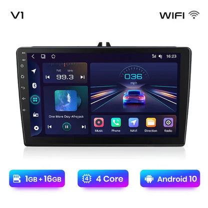 Junsun CarPlay inalámbrico Android Auto Radio para VW Tiguan Touran Caddy Passat Seat 2009 Sistemas inteligentes para coche RDS BT WiFi 2 DIN 