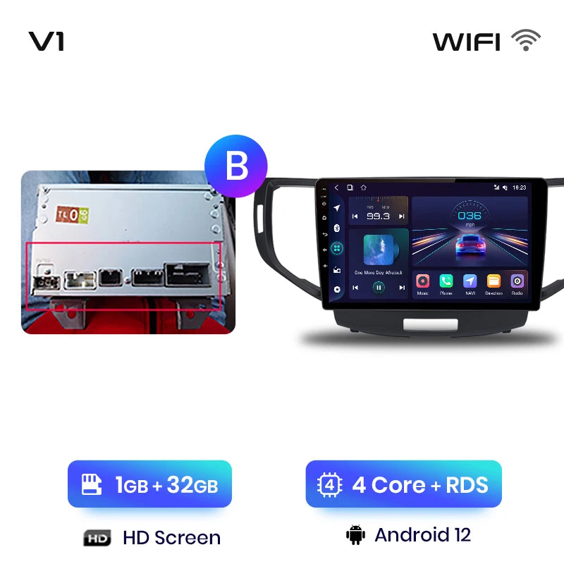 Junsun V1 AI Voice Wireless CarPlay Android Auto Radio For Honda Accord 8 2008-2012 4G Car Multimedia GPS 2din autoradio