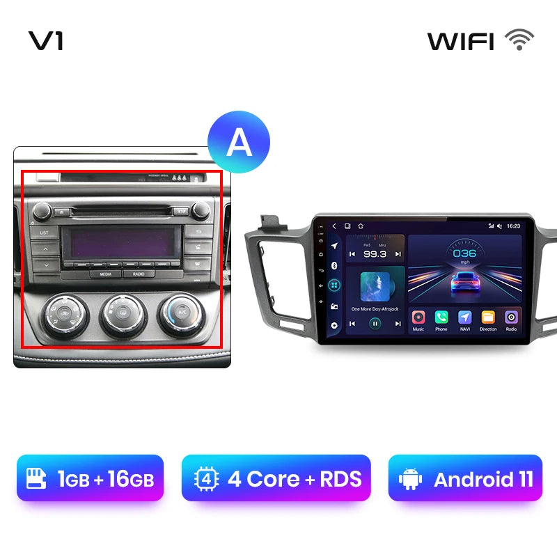 Junsun V1pro AI Stimme 2 din Android Auto Radio für Toyota RAV4 RAV 4 2012 - 2018 Carplay 4G auto Multimedia GPS 2din autoradio 