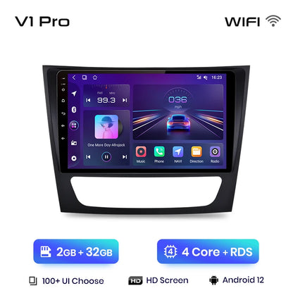 Junsun V1 - Radio inalámbrica con CarPlay y Android para Mercedes Benz Clase E (W211, E300, años 2002 a 2010), 4G, GPS, 2DIN 
