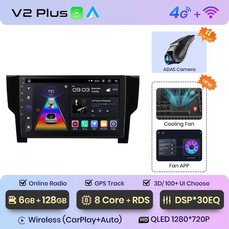 Junsun Wireless CarPlay Android Auto Radio For VOLKSWAGEN PASSAT 2019 Car Intelligent Systems RDS BT WiFi 2 din