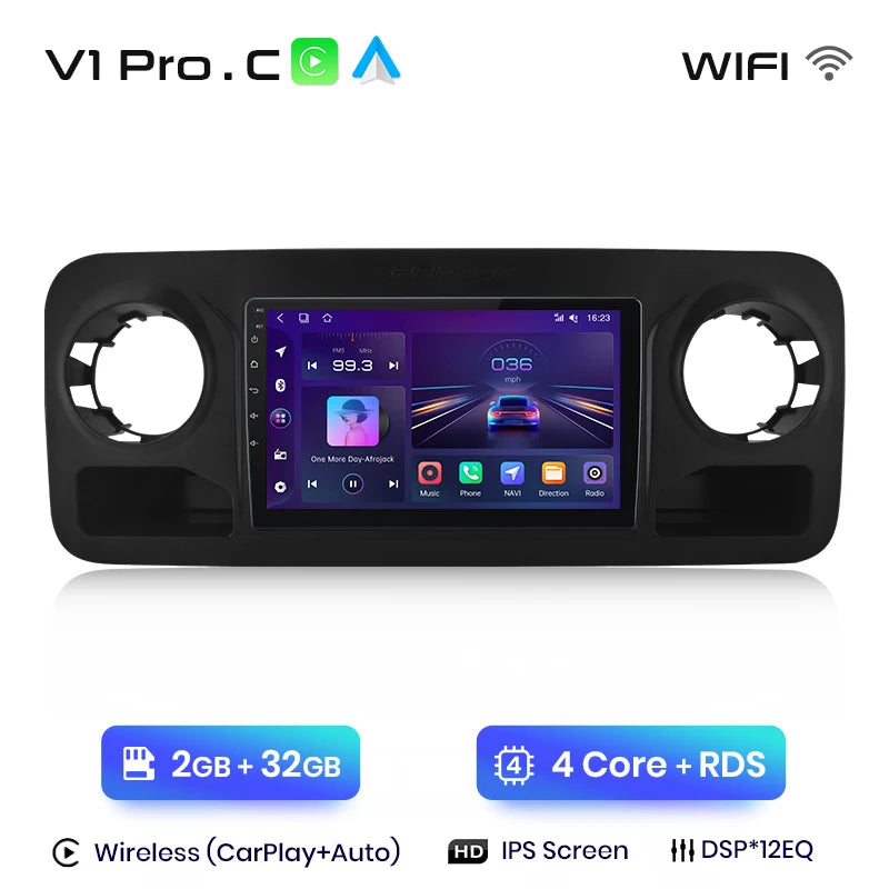 Junsun V1pro AI Voice 2 din Android Auto Radio For Mercedes-Benz Sprinter 2018-2022 Carplay Car Multimedia GPS 2din autoradio