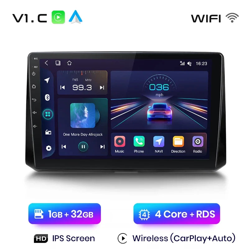 Radio Junsun CarPlay inalámbrica Android Auto para Toyota Corolla 2018-2021 con sistemas inteligentes RDS, Bluetooth, WiFi, 2 DIN 