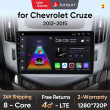 Load image into Gallery viewer, Junsun V1 AI Voice Wireless CarPlay Android Auto Radio For Chevrolet Cruze 2012-2015 4G Car Multimedia GPS 2din autoradio

