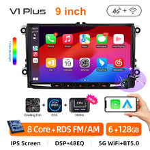 Lade das Bild in den Galerie-Viewer, Junsun 2Din Wireless CarPlay for Apple Android Auto Car Radio Multimedia Player For VW Volkswagen Skoda Octavia PASSAT B6 GOLF
