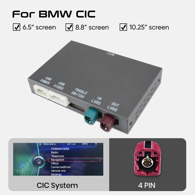 Junsun Wireless CarPlay Android For BMW NBT CIC System 1 2 3 4 5 Series X1 X3 X4 X5 F20 F21 F30 F31 F34 F10 F48 F25 F26 F10 E84