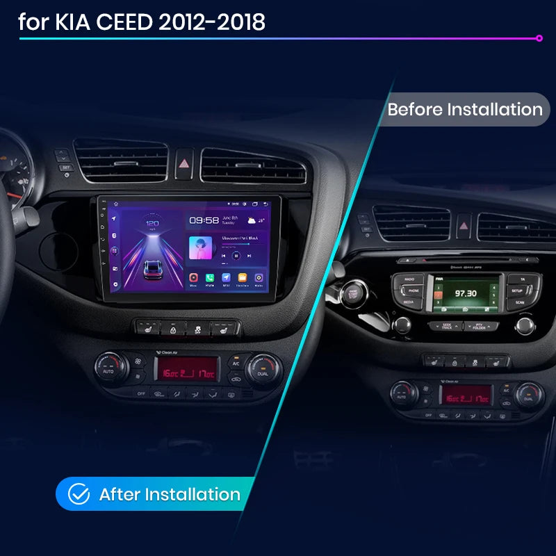 Junsun V1pro AI Voice 2 din Android Auto Radio For KIA CEED JD Cee'd 2012-2018 Carplay Car Multimedia GPS 2din autoradio