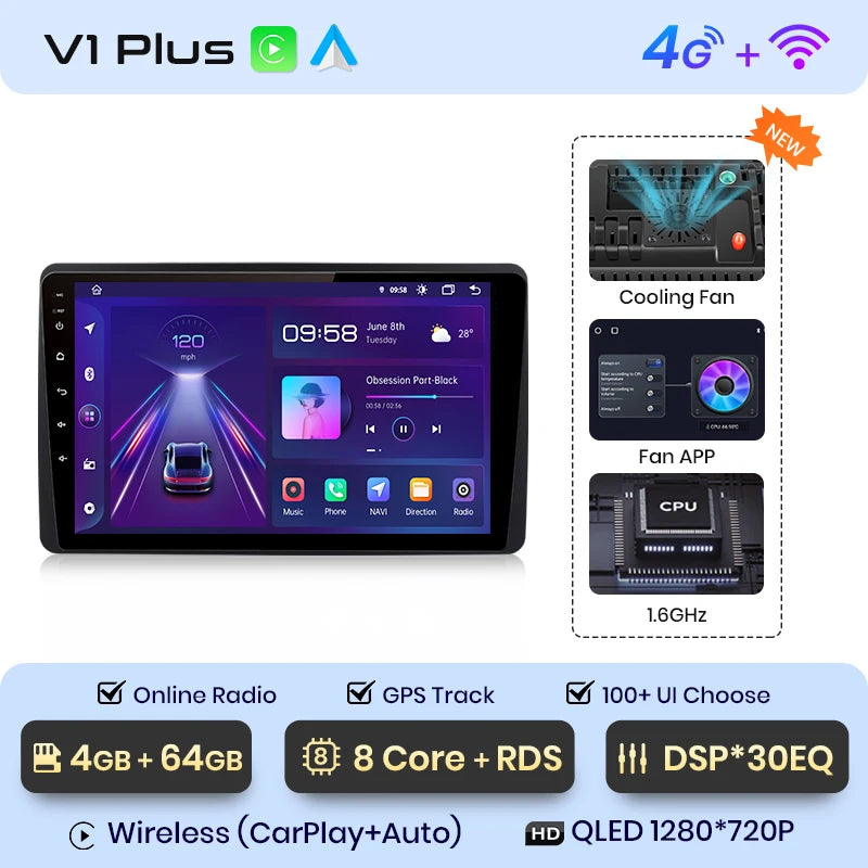 Junsun V1pro Android Auto Radio para protector antipolvo para Renault Dacia HM 2 2020 2021 Arkana 2019-2021 Carplay 4G coche Multimedia GPS autorradio 